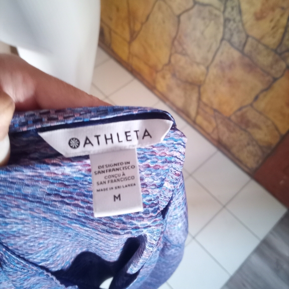 Athleta Blue Heather Short Sleeve Tee - Picture 2 of 4